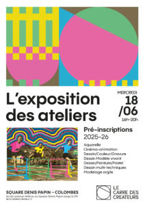 Lire la suite à propos de l’article L’expo des ateliers et l’ouverture des inscriptions de la nouvelle saison 2025-26