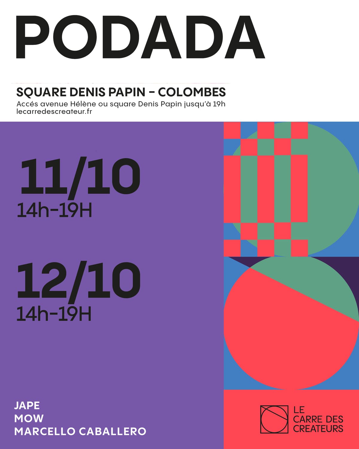 You are currently viewing Les 11 et 12 octobre — Les PODADA – Les Portes Ouvertes des Ateliers d’Artistes de la Boucle Nord