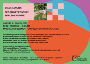 Lire la suite à propos de l’article Stage adultes – Croquis et peinture en pleine nature