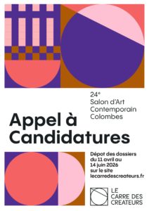 Lire la suite à propos de l’article Appel à candidatures — 24e Salon d’Art Contemporain de Colombes 2026