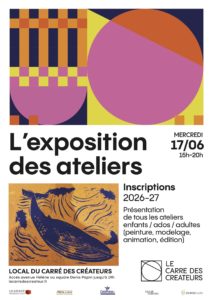 Lire la suite à propos de l’article Les ateliers du Carré des Créateurs 2026/27